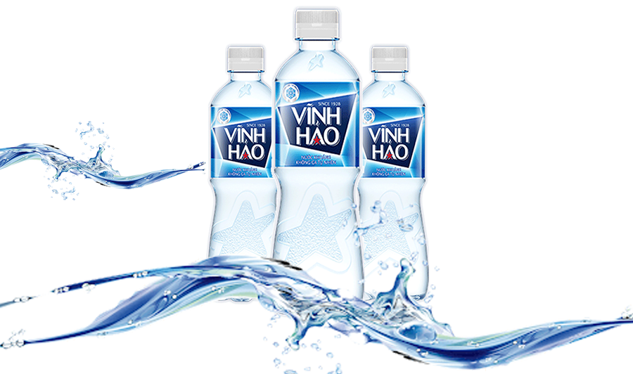 Nước khoáng đóng chai thương hiệu Vĩnh Hảo.
