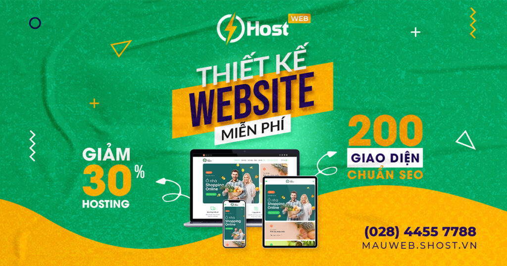 tặng thiết kế website